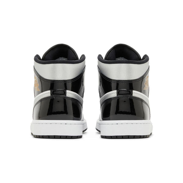 Air Jordan 1 Mid SE Black White Metallic Silver