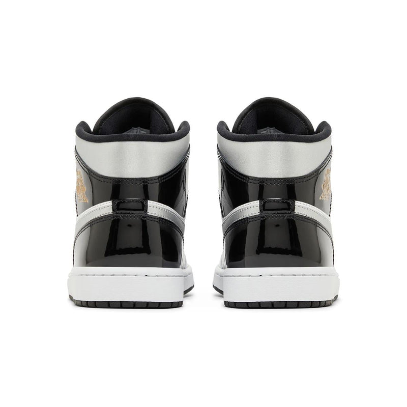 Air Jordan 1 Mid SE Black White Metallic Silver