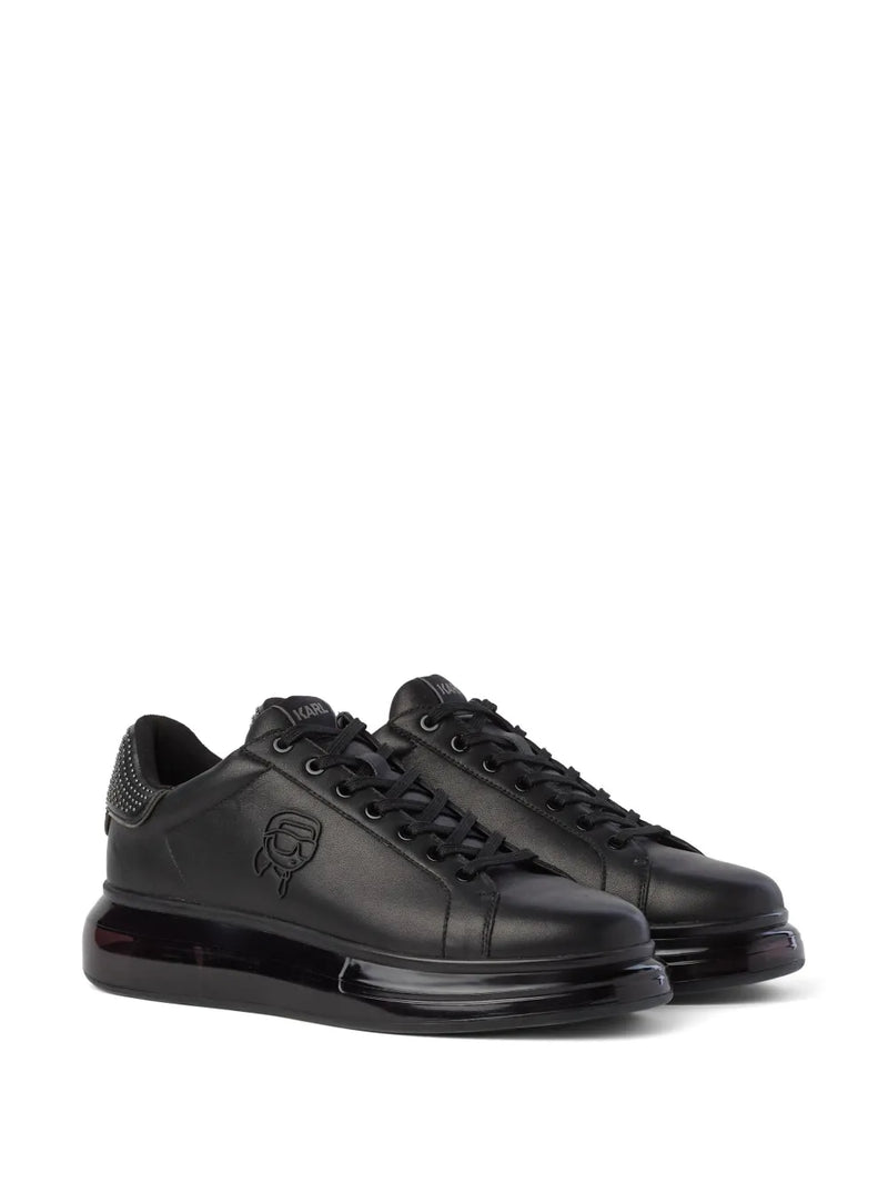 Karl Lagerfeld Ikon NFT Kapri Kushion Leather Sneakers – Black