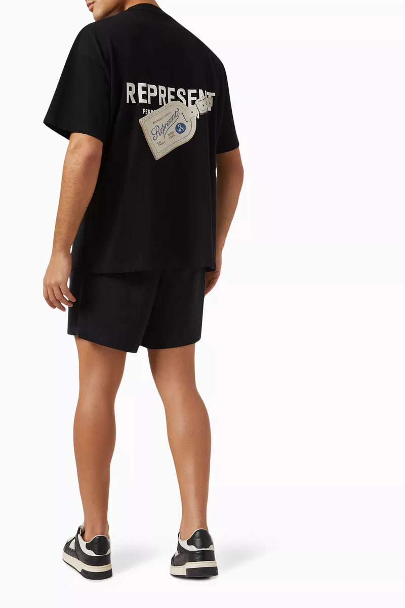 Represent Men’s Luggage Tag T-Shirt – Aged Black