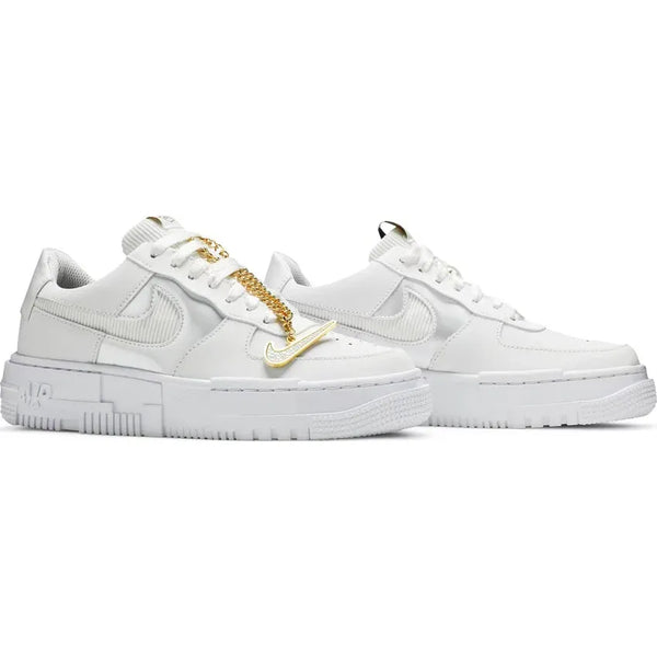 Air Force 1 "Pixel Grey Gold Chain"