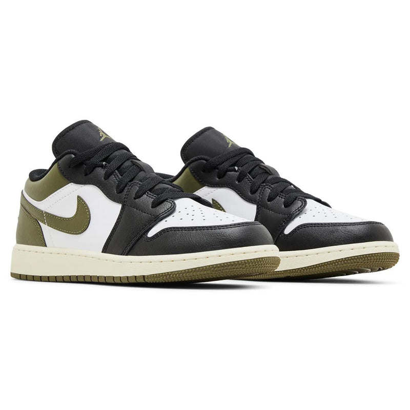 Air Jordan 1 Low Black Toe Medium Olive GS